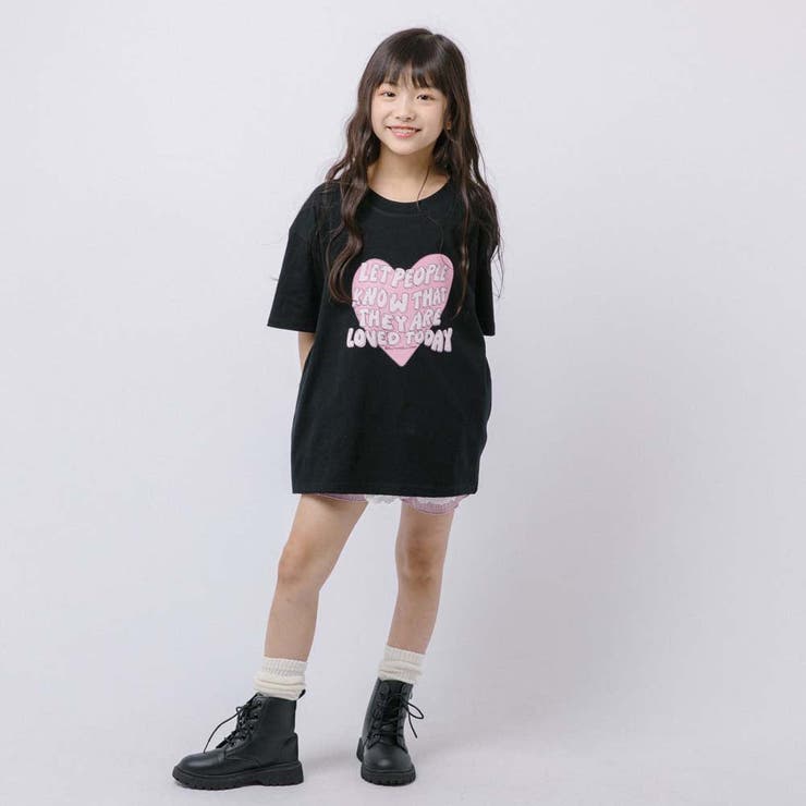 ハートテキストロゴプリントTシャツ | URBAN CHERRY | 詳細画像13 