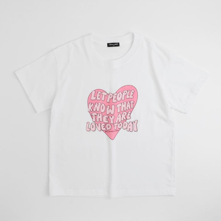 ハートテキストロゴプリントTシャツ | URBAN CHERRY | 詳細画像5 