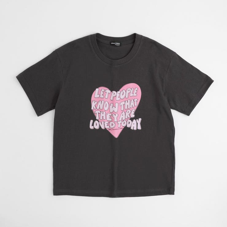 ハートテキストロゴプリントTシャツ | URBAN CHERRY | 詳細画像6 