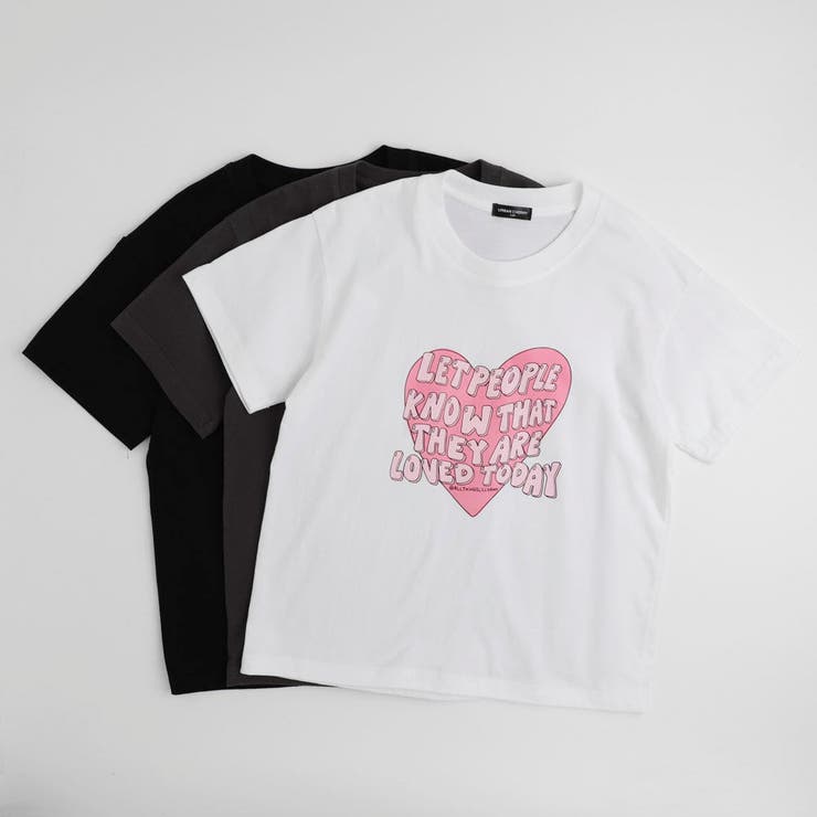 ハートテキストロゴプリントTシャツ | URBAN CHERRY | 詳細画像8 
