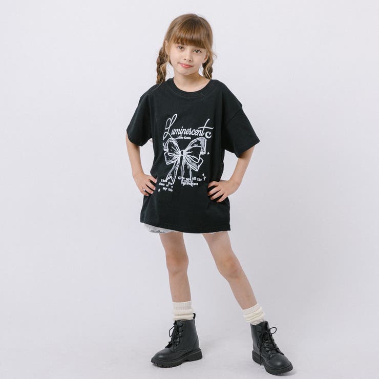 リボンロゴプリントオーバーサイズTシャツ | URBAN CHERRY | 詳細画像3 