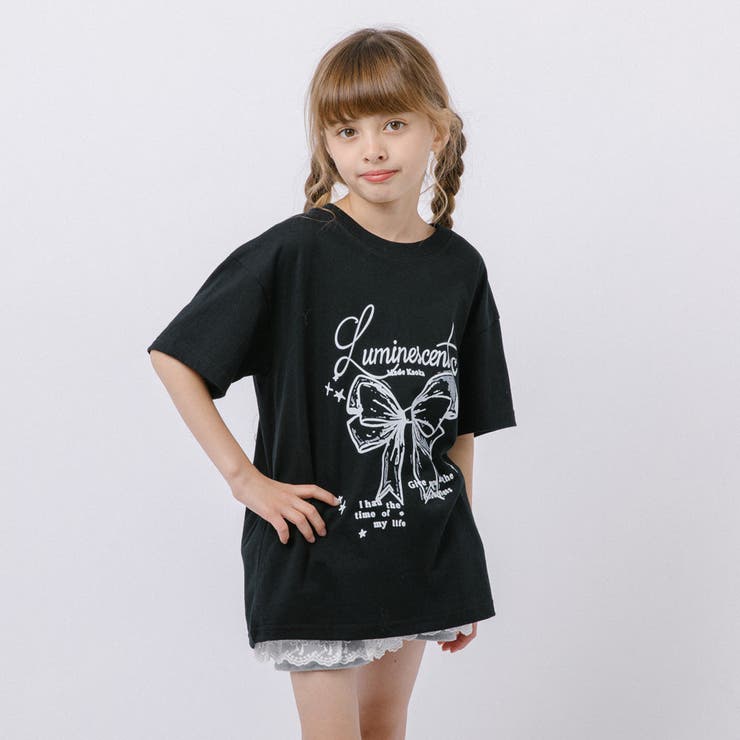 リボンロゴプリントオーバーサイズTシャツ | URBAN CHERRY | 詳細画像7 