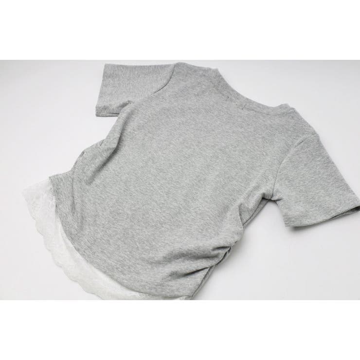 レースフリルバタフライロゴプリントギャザーTシャツ | URBAN CHERRY | 詳細画像26 