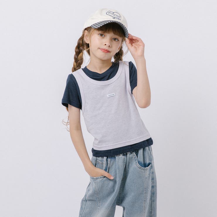 レイヤードライクフロントタグデザインドッキングトップス | URBAN CHERRY | 詳細画像12 