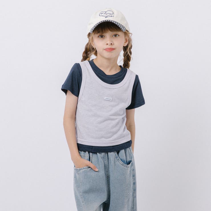 レイヤードライクフロントタグデザインドッキングトップス | URBAN CHERRY | 詳細画像13 