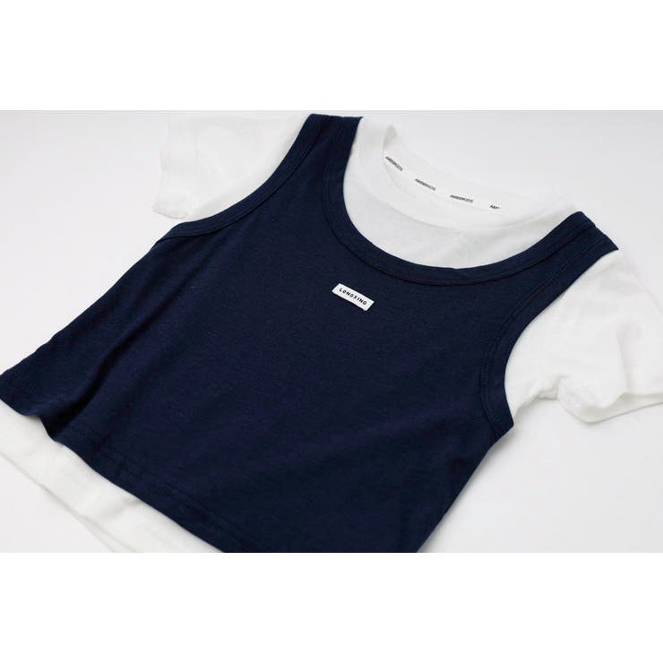 レイヤードライクフロントタグデザインドッキングトップス | URBAN CHERRY | 詳細画像17 