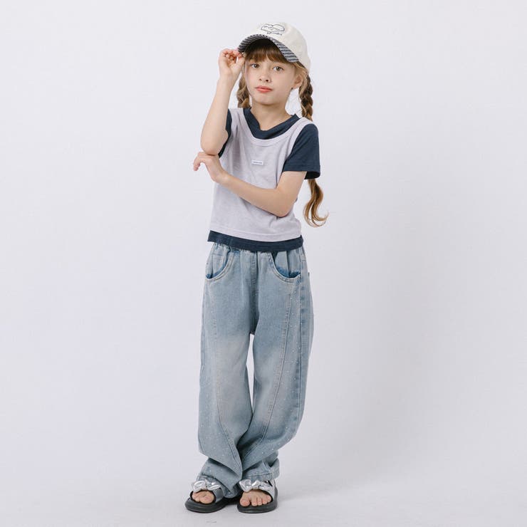 レイヤードライクフロントタグデザインドッキングトップス | URBAN CHERRY | 詳細画像28 