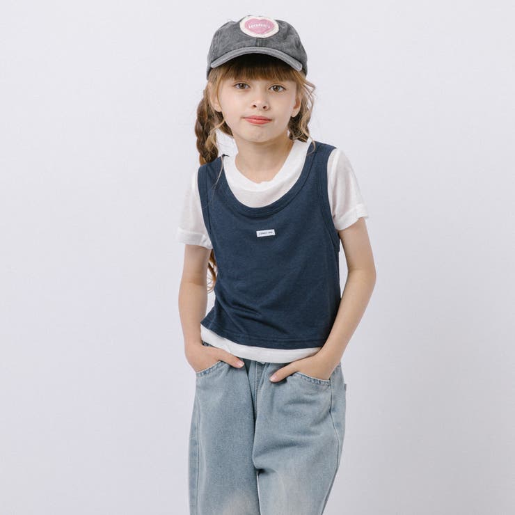 レイヤードライクフロントタグデザインドッキングトップス | URBAN CHERRY | 詳細画像3 