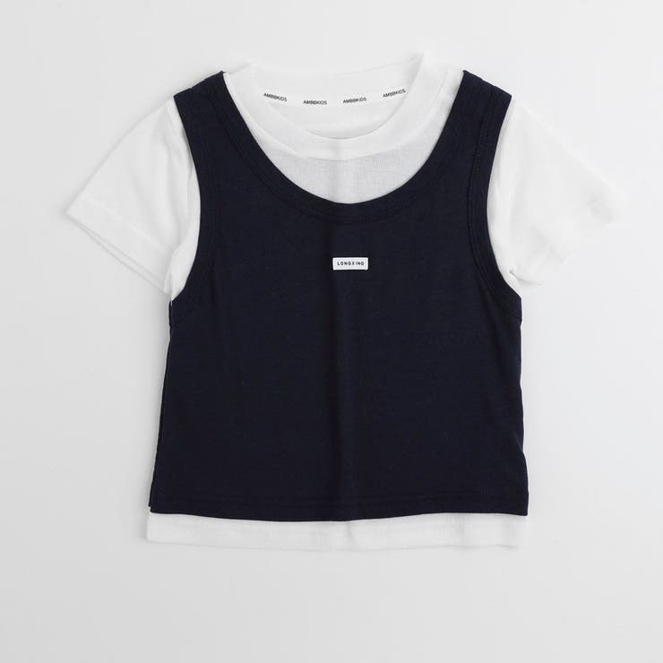 レイヤードライクフロントタグデザインドッキングトップス | URBAN CHERRY | 詳細画像4 
