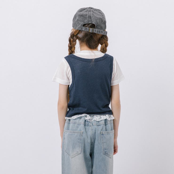 レイヤードライクフロントタグデザインドッキングトップス | URBAN CHERRY | 詳細画像8 