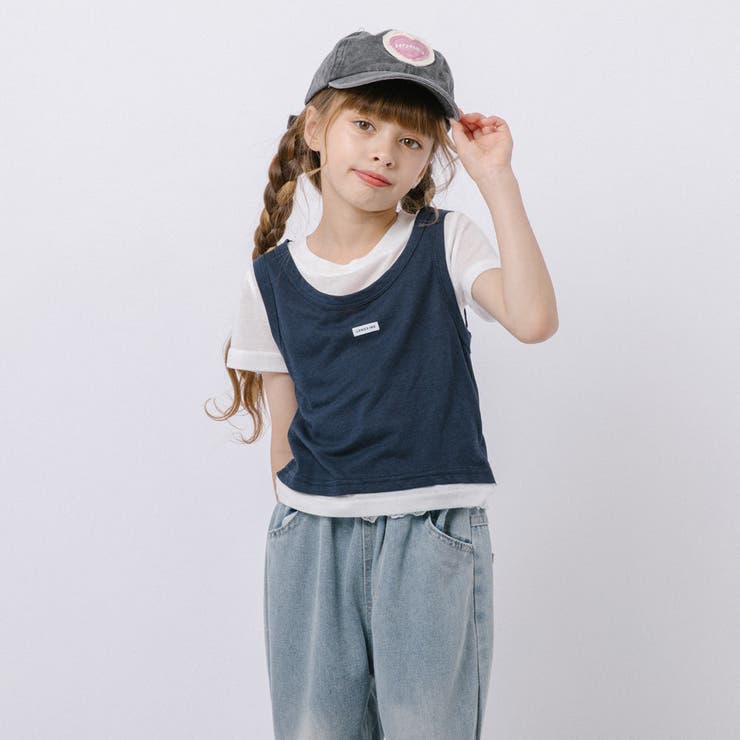 レイヤードライクフロントタグデザインドッキングトップス | URBAN CHERRY | 詳細画像9 