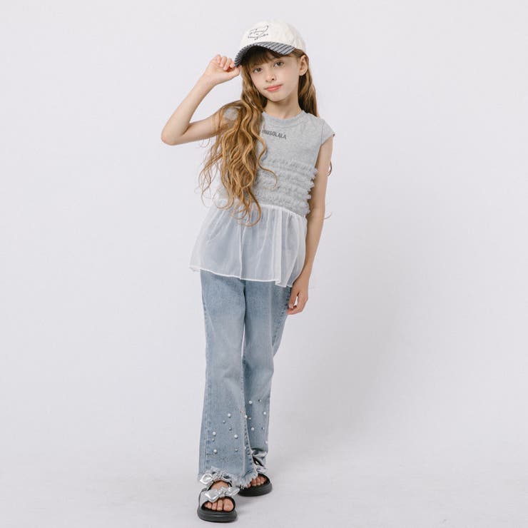フロントワンポイントプリントチュールフリルドッキングトップス | URBAN CHERRY | 詳細画像11 
