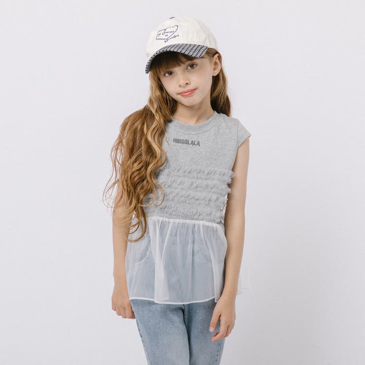 フロントワンポイントプリントチュールフリルドッキングトップス | URBAN CHERRY | 詳細画像7 