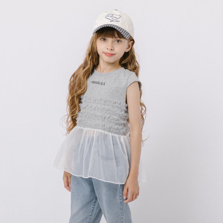 フロントワンポイントプリントチュールフリルドッキングトップス | URBAN CHERRY | 詳細画像8 