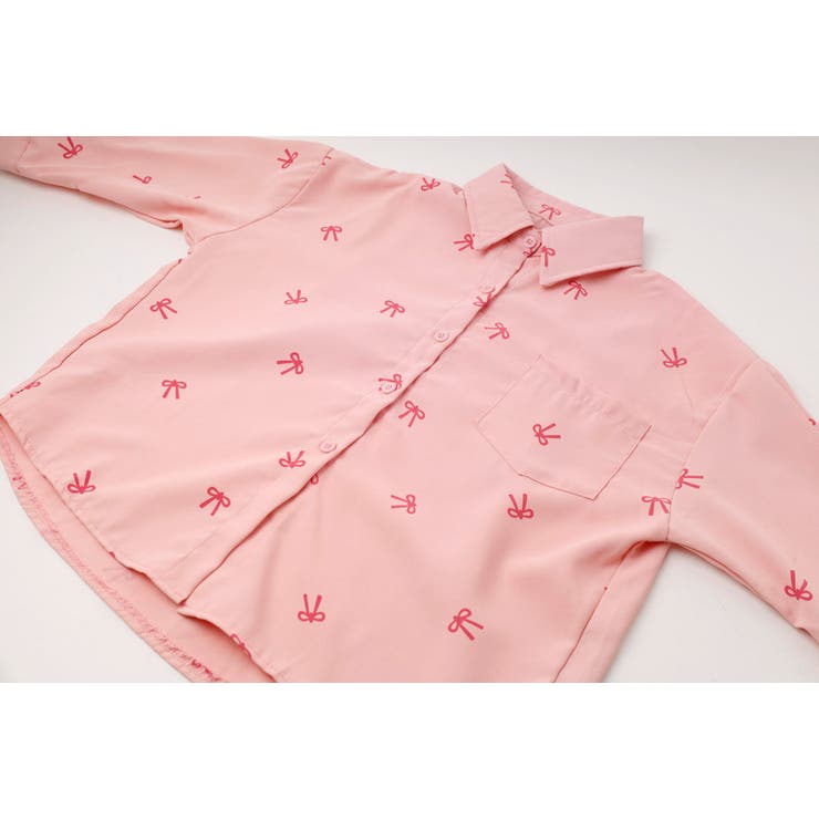 リボンプリントオーバーサイズシャツ | URBAN CHERRY | 詳細画像11 