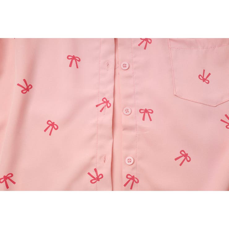 リボンプリントオーバーサイズシャツ | URBAN CHERRY | 詳細画像20 
