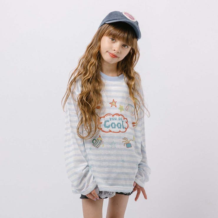 ポッププリントデザインボーダーシアーオーバーサイズトップス | URBAN CHERRY | 詳細画像33 