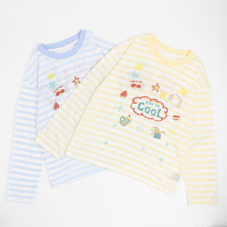 ポッププリントデザインボーダーシアーオーバーサイズトップス | URBAN CHERRY | 詳細画像4 