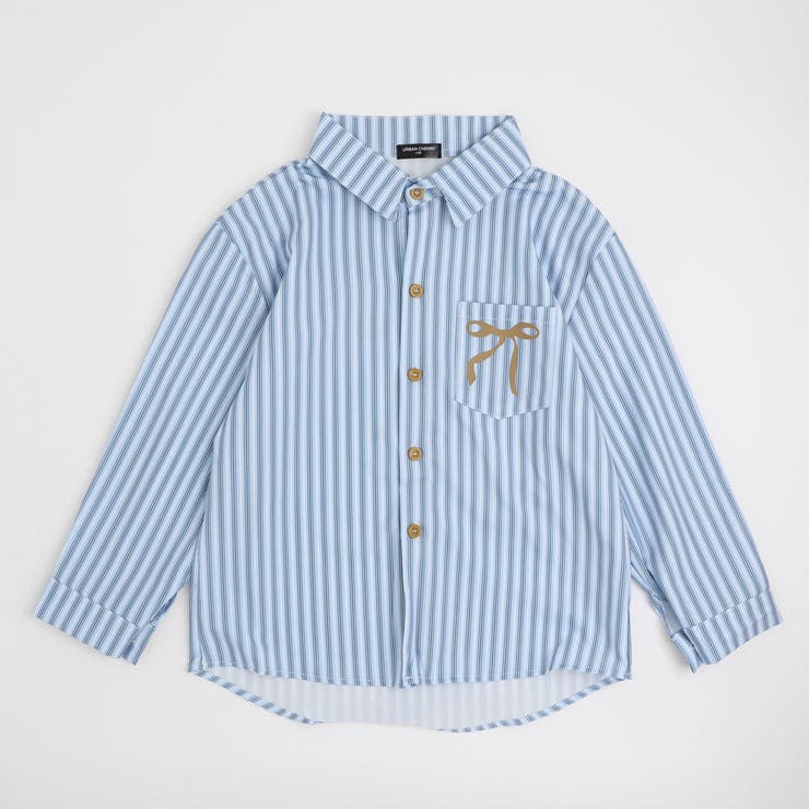 バックリボンプリントストライプオーバーサイズシャツ | URBAN CHERRY | 詳細画像2 