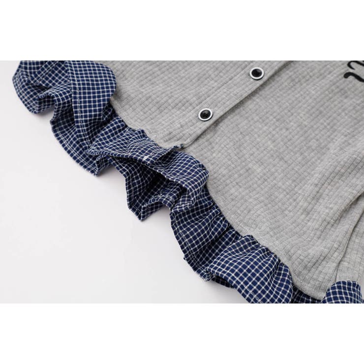 チェックシャツドッキングワンポイントリボンデザインリブトップス | URBAN CHERRY | 詳細画像32 
