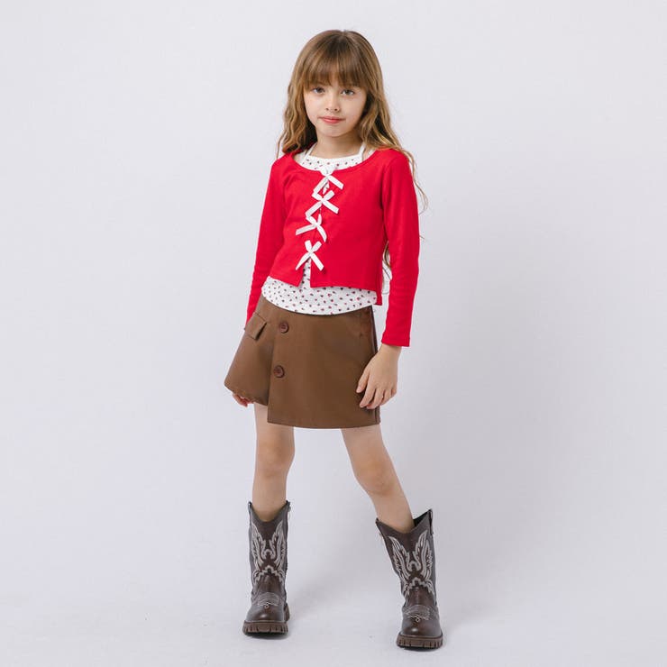 ミニフラワープリントキャミドッキングフロントリボントップス | URBAN CHERRY | 詳細画像19 