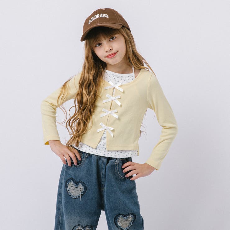 ミニフラワープリントキャミドッキングフロントリボントップス | URBAN CHERRY | 詳細画像37 