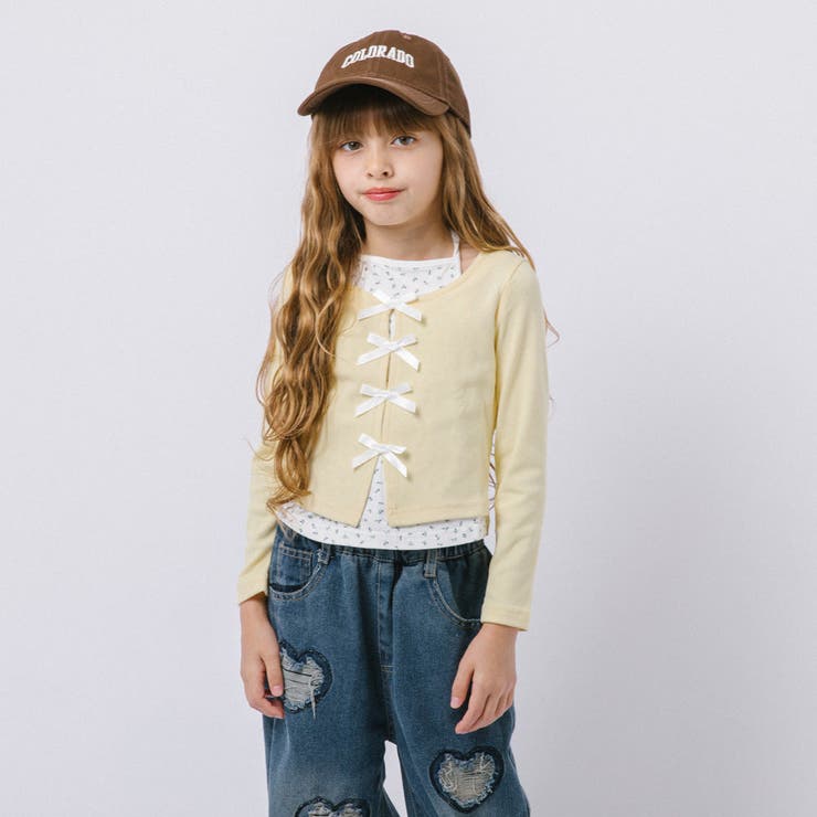 ミニフラワープリントキャミドッキングフロントリボントップス | URBAN CHERRY | 詳細画像39 