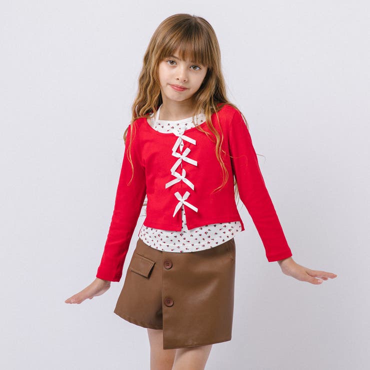 ミニフラワープリントキャミドッキングフロントリボントップス | URBAN CHERRY | 詳細画像40 