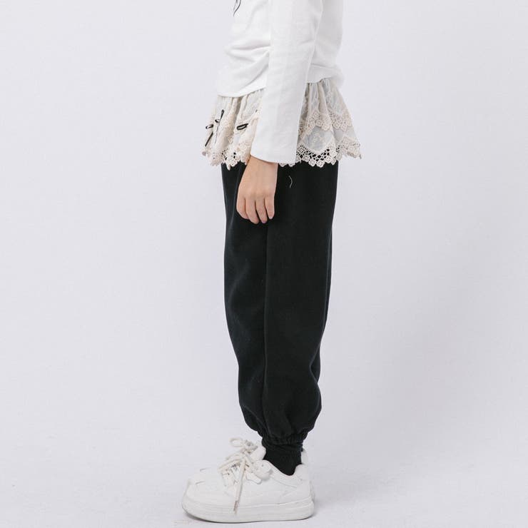 【2点セット】リボンプリントトップス＋フリルスカートドッキングパンツ | URBAN CHERRY | 詳細画像12 