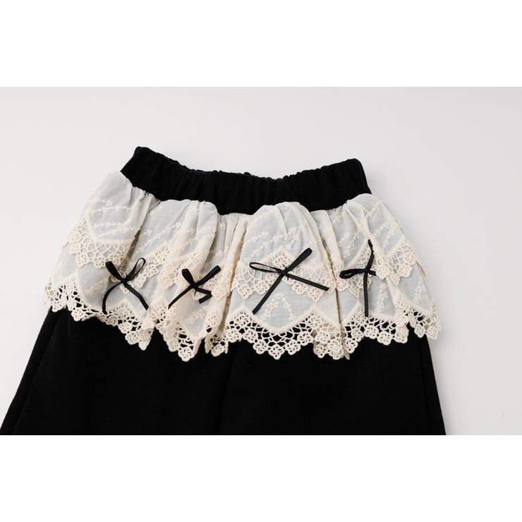 【2点セット】リボンプリントトップス＋フリルスカートドッキングパンツ | URBAN CHERRY | 詳細画像27 