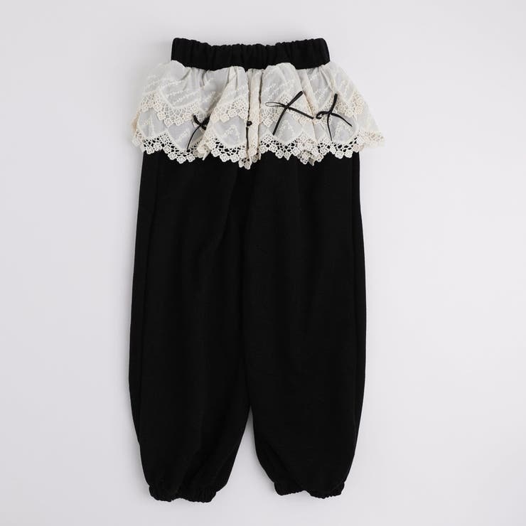 【2点セット】リボンプリントトップス＋フリルスカートドッキングパンツ | URBAN CHERRY | 詳細画像9 