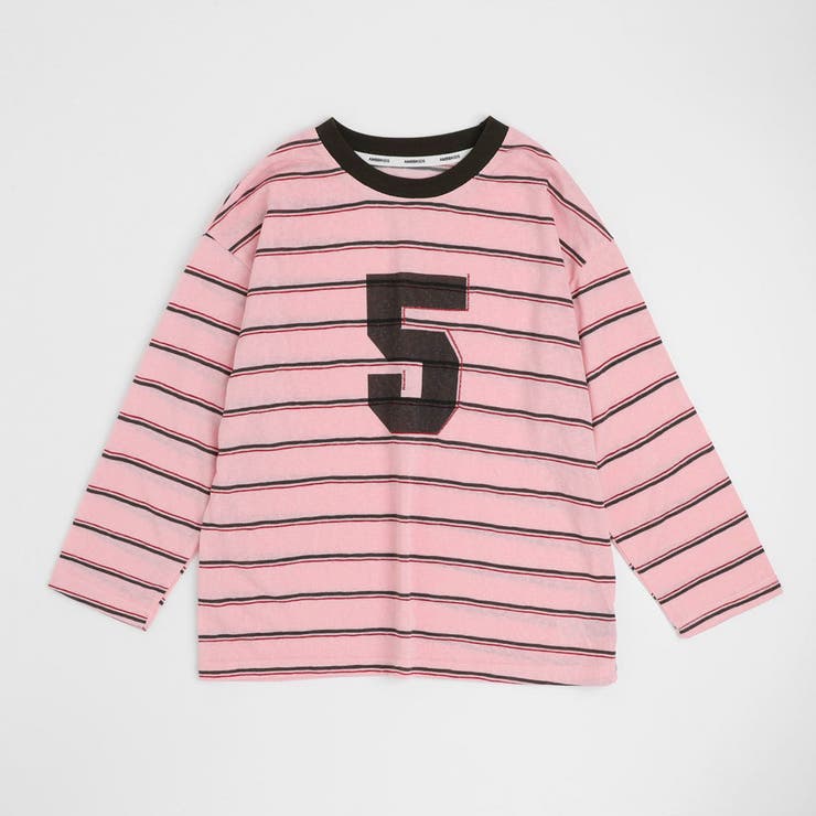 ナンバーロゴプリントボーダーオーバーサイズトップス | URBAN CHERRY | 詳細画像2 