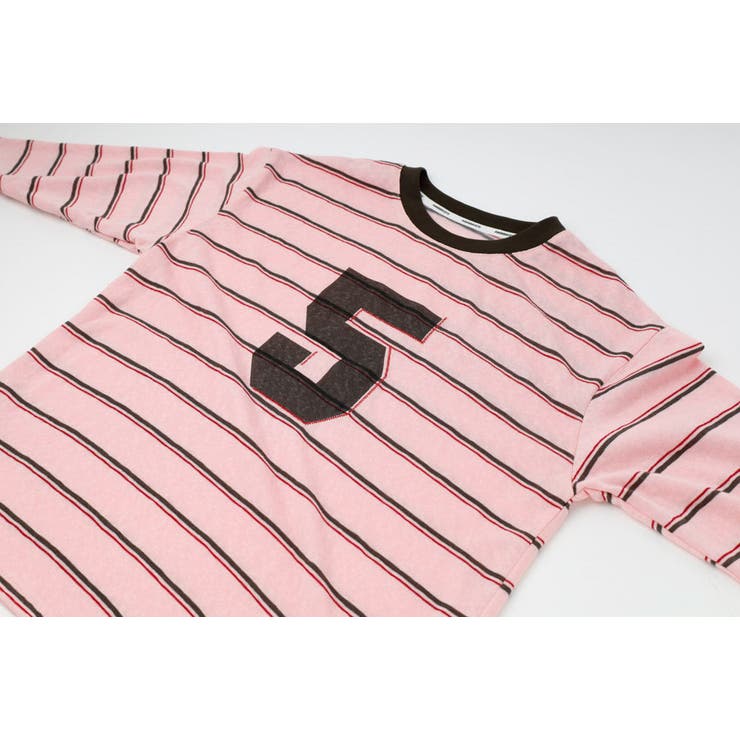 ナンバーロゴプリントボーダーオーバーサイズトップス | URBAN CHERRY | 詳細画像22 