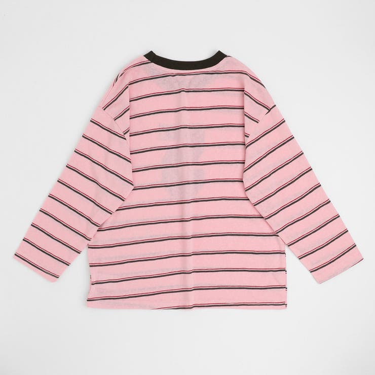 ナンバーロゴプリントボーダーオーバーサイズトップス | URBAN CHERRY | 詳細画像8 