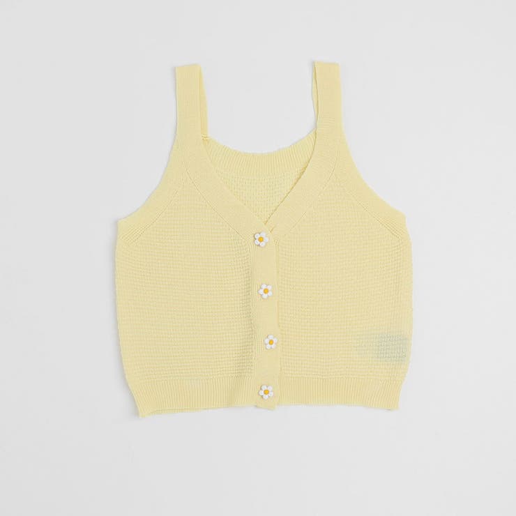 フラワーフロントボタンデザインサマーニットビスチェ | URBAN CHERRY | 詳細画像22 