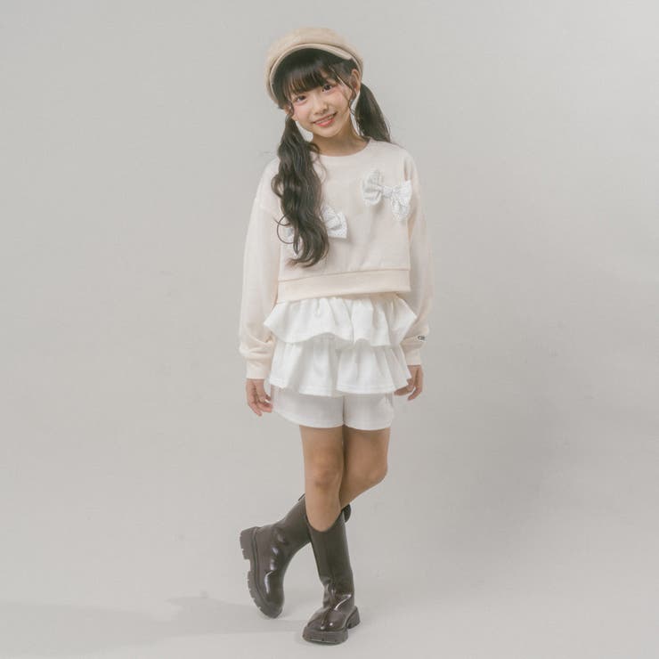 【CHIPIE/シピ】ビッグポルカドットリボンデザインクロップドトレーナー | URBAN CHERRY | 詳細画像14 