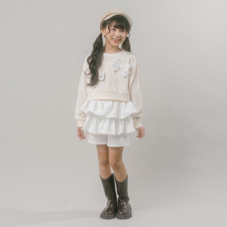 【CHIPIE/シピ】ビッグポルカドットリボンデザインクロップドトレーナー | URBAN CHERRY | 詳細画像15 