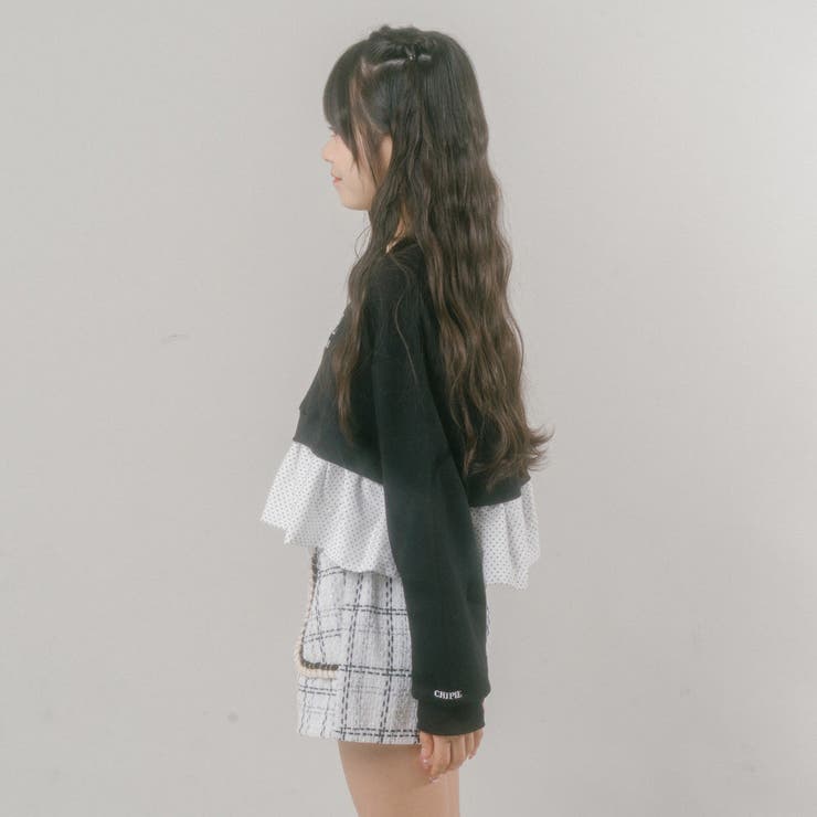 【CHIPIE/シピ】フロントロゴ刺繍ポルカドットバルーンペプラムトレーナー | URBAN CHERRY | 詳細画像10 