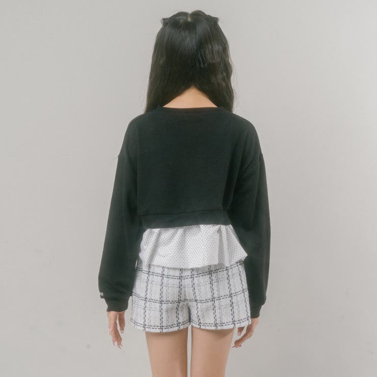 【CHIPIE/シピ】フロントロゴ刺繍ポルカドットバルーンペプラムトレーナー | URBAN CHERRY | 詳細画像11 