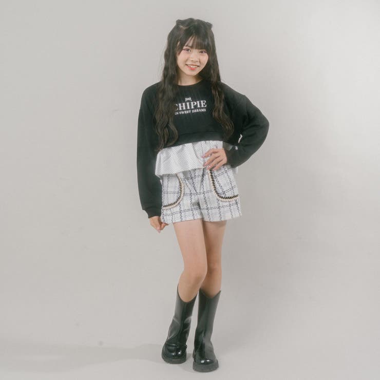 【CHIPIE/シピ】フロントロゴ刺繍ポルカドットバルーンペプラムトレーナー | URBAN CHERRY | 詳細画像15 