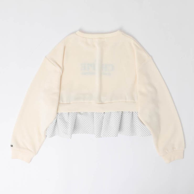 【CHIPIE/シピ】フロントロゴ刺繍ポルカドットバルーンペプラムトレーナー | URBAN CHERRY | 詳細画像9 