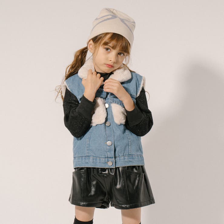 ファードッキングデニムベスト[品番：VINK0003034]｜URBAN CHERRY