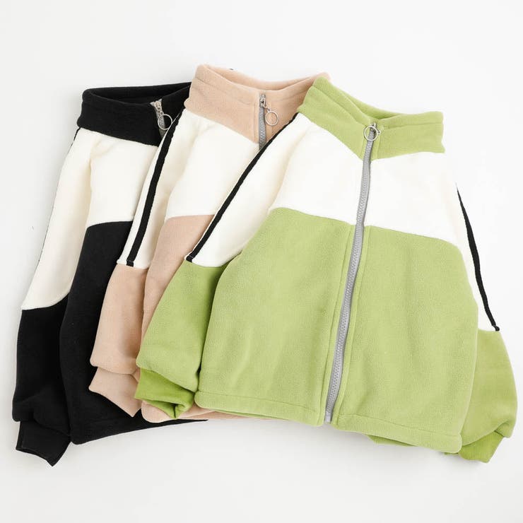 サイドライン配色デザインフリースジャケット | URBAN CHERRY | 詳細画像2 