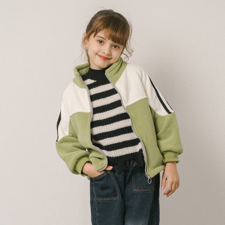 サイドライン配色デザインフリースジャケット | URBAN CHERRY | 詳細画像21 