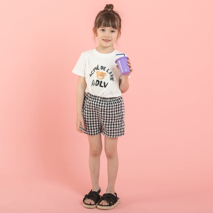 プリントデザインTシャツ＋ギンガムチェックショートパンツ[品番：VINK0001619]｜URBAN  CHERRY（アーバンチェリー）のキッズファッション通販｜SHOPLIST（ショップリスト）