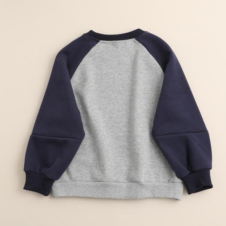 裏起毛】センターロゴデザインラグラントレーナー[品番：VINK0000520