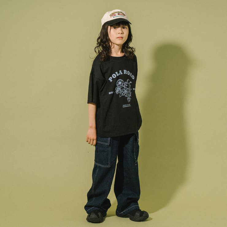 【POLAROAD/ポーラロード】ステッチフラワーロゴオーバーサイズTシャツ | URBAN CHERRY | 詳細画像13 