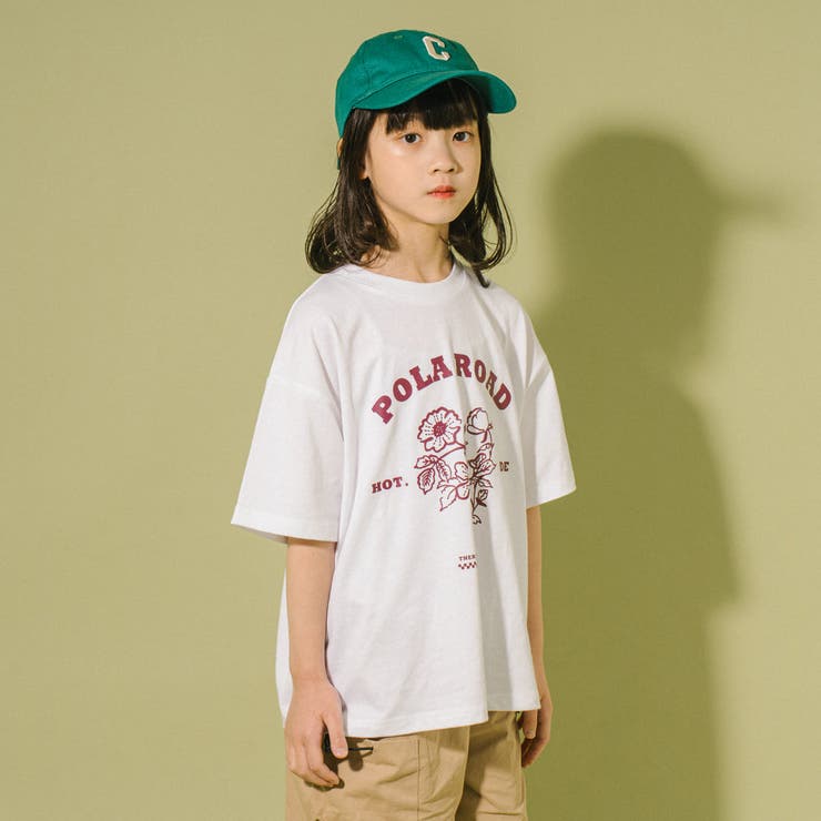 【POLAROAD/ポーラロード】ステッチフラワーロゴオーバーサイズTシャツ | URBAN CHERRY | 詳細画像15 