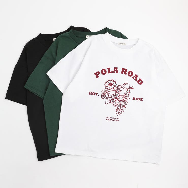 【POLAROAD/ポーラロード】ステッチフラワーロゴオーバーサイズTシャツ | URBAN CHERRY | 詳細画像3 