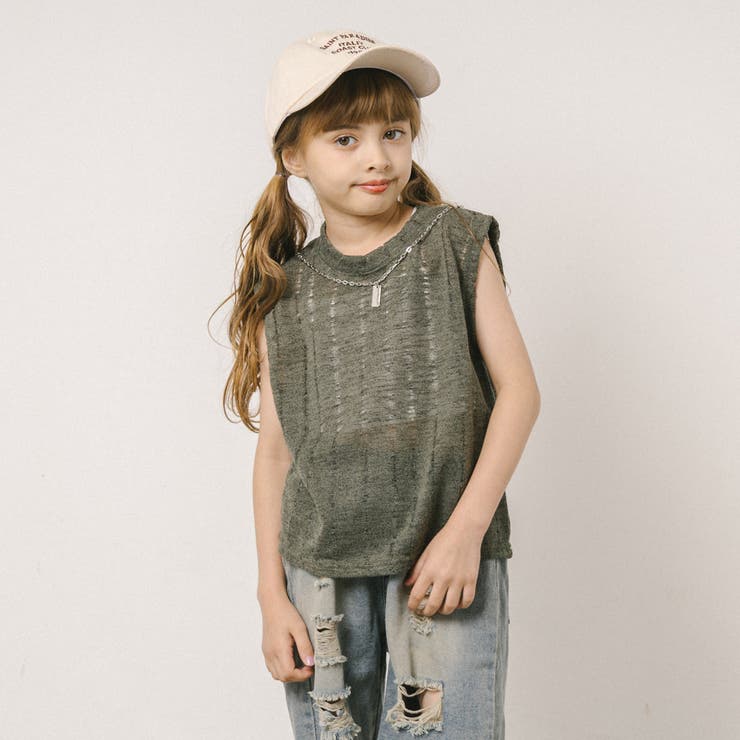 【ネックレス付】ダメージノースリーブトップス | URBAN CHERRY | 詳細画像4 